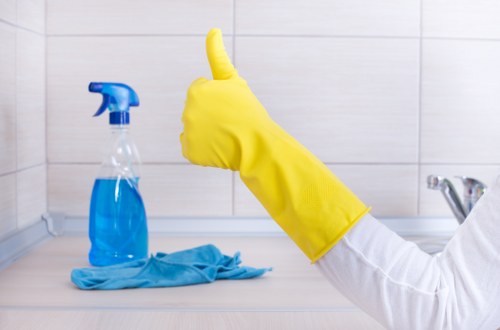 Waste sorting and compliant disposal during a cleaning service