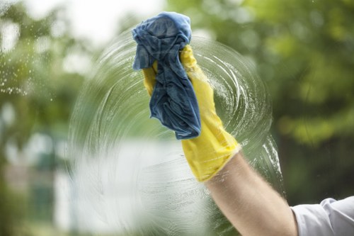 Ground-level window cleaning in Roehampton using safe equipment